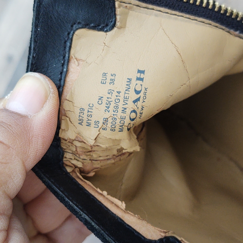 Coach Mystic Leather Wedge Booties sz 8.5 women's - Picture 15 of 16